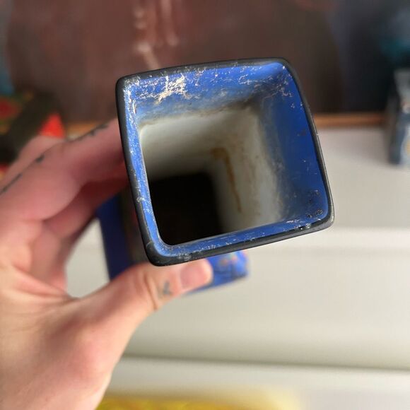 Blue Decorative Vase with Asian Art Design - Picture 11 of 15